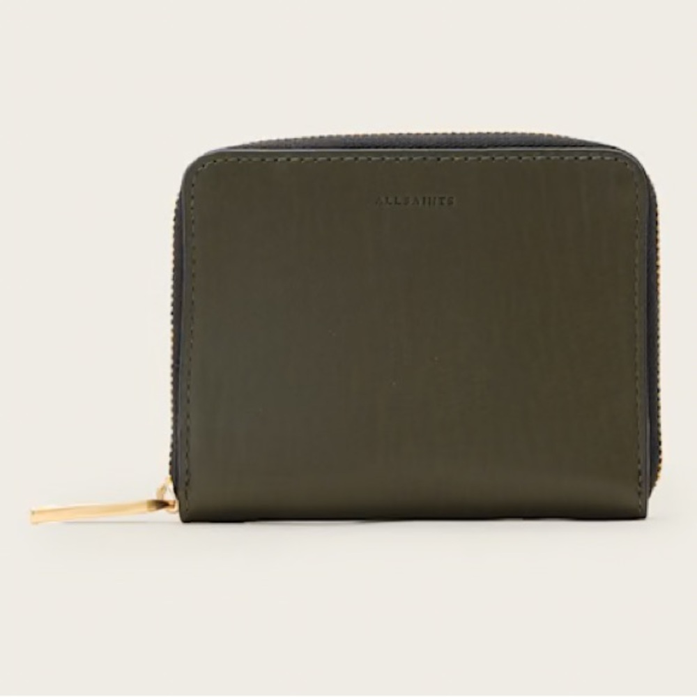 Allsaints Lena Hex Zip Up Leather Wallet